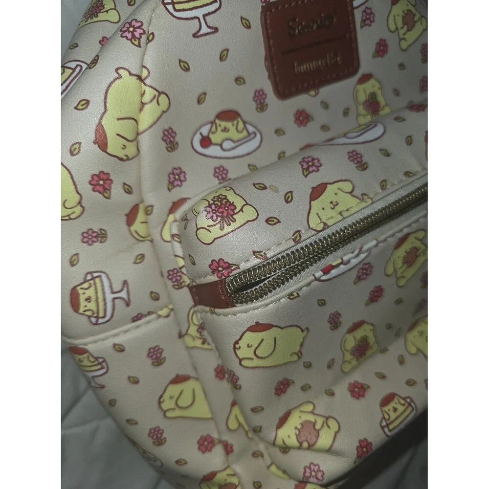 Loungefly Hello kitty pompompurin pudding mini backpack bookbag purse tote bag!